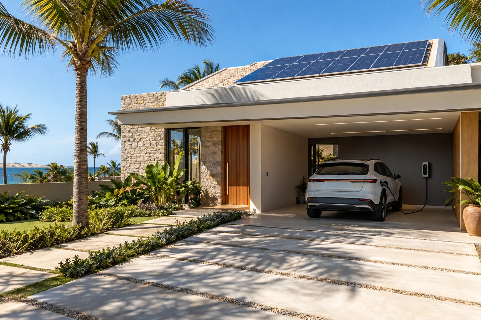 Wallbox integrado à energia solar residencial